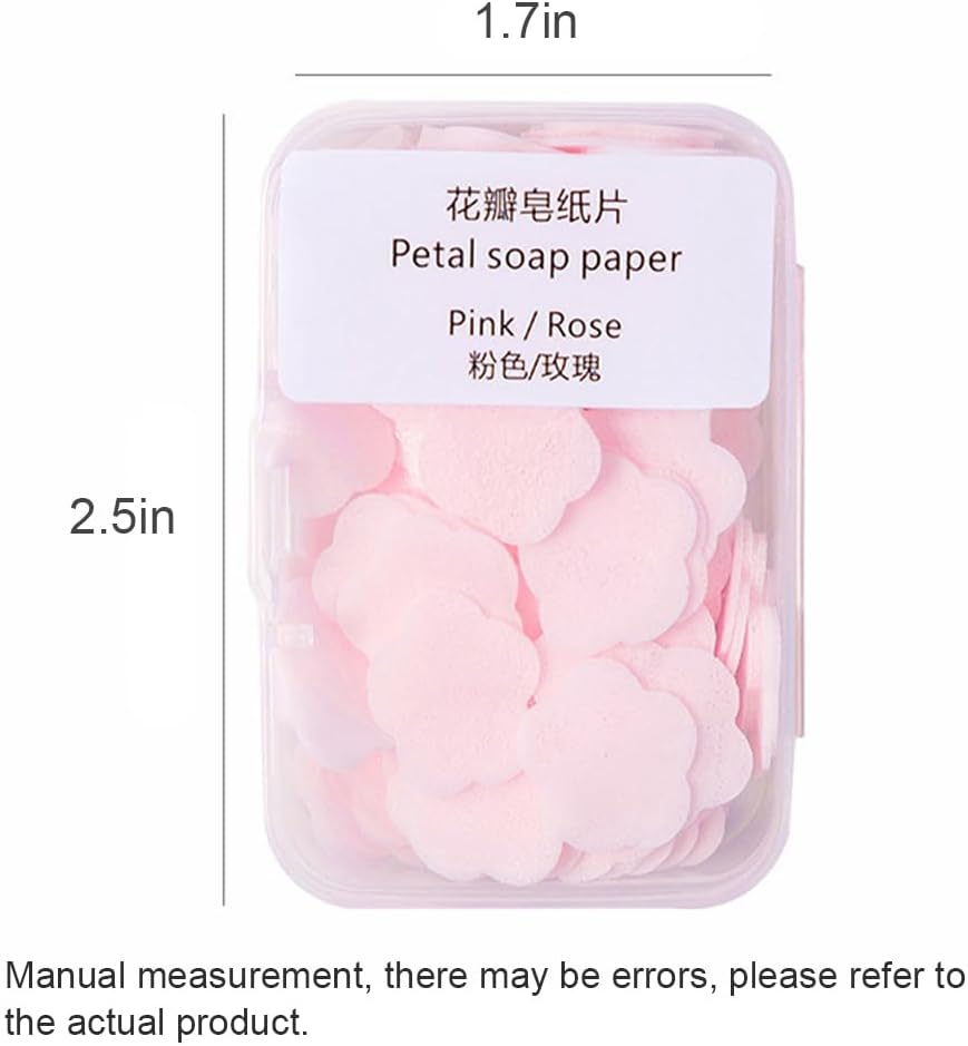 Cute Mini Petal Piece Paper Soap For Hand Washing Pack of 2