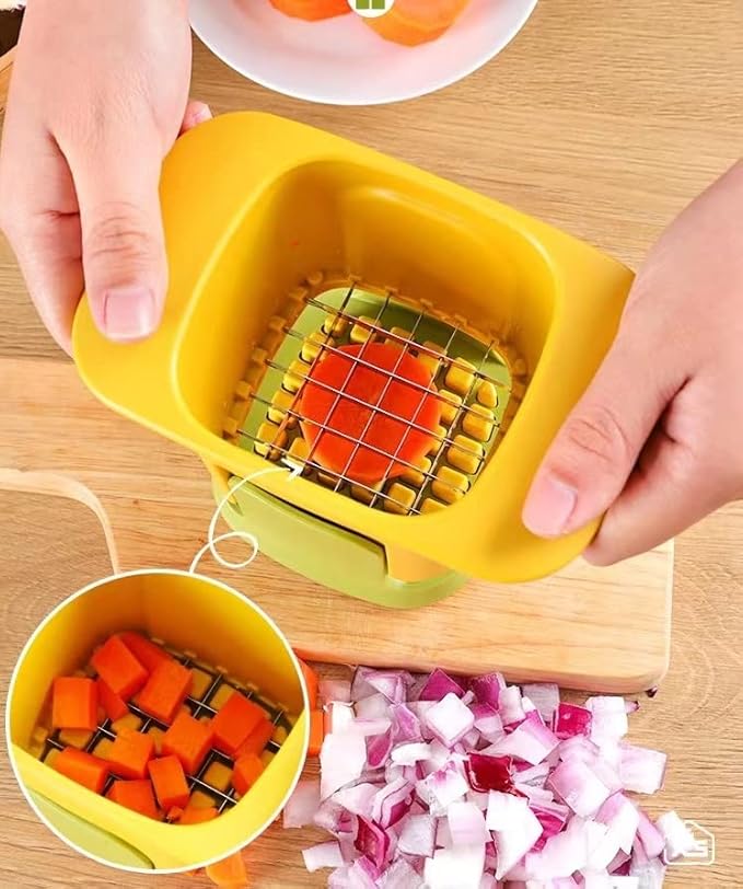 Multi-function food chopper hand pressed potato chip onion slicer kitchen vegetable cutter