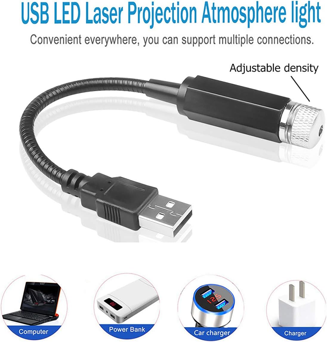 LATTCURE LED Light, Car USB Plug-and-Play