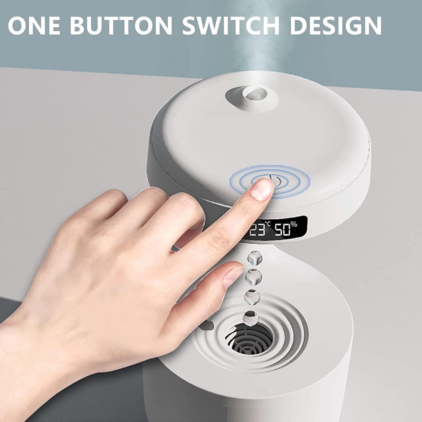 Anti-Gravity Humidifier With Clock