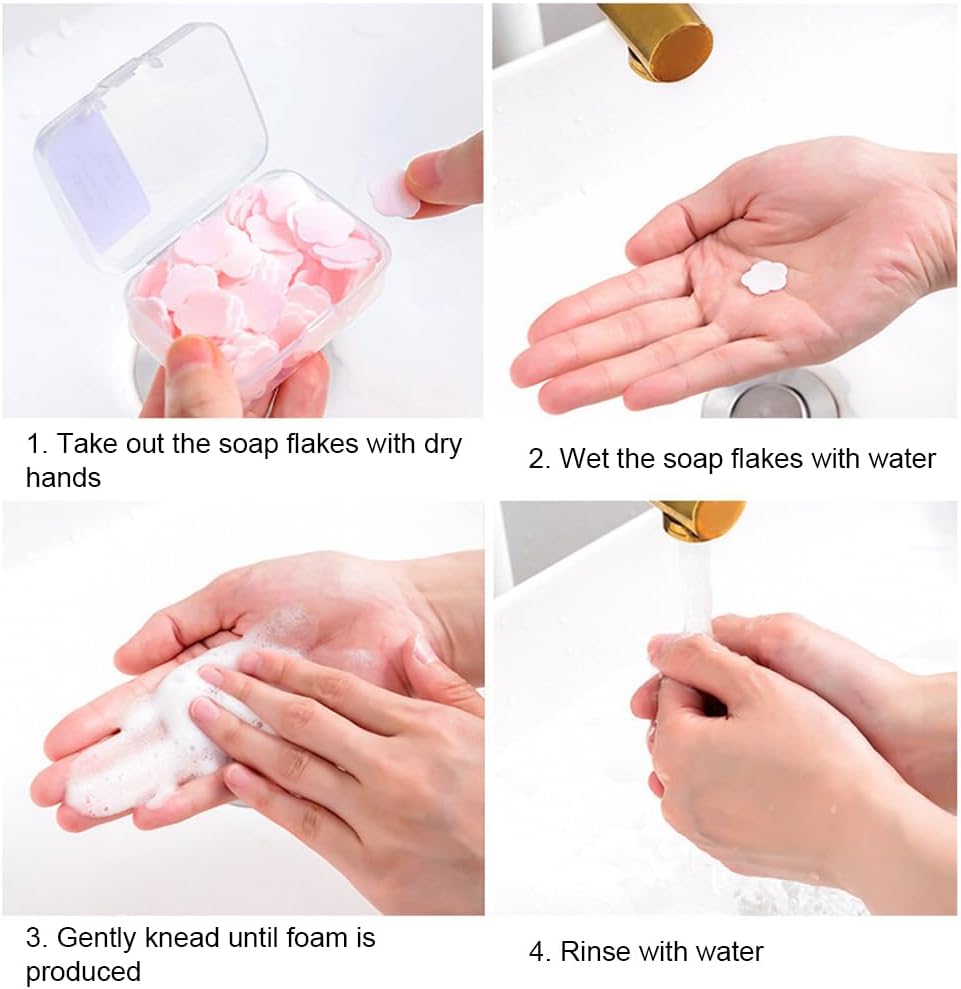 Cute Mini Petal Piece Paper Soap For Hand Washing Pack of 2