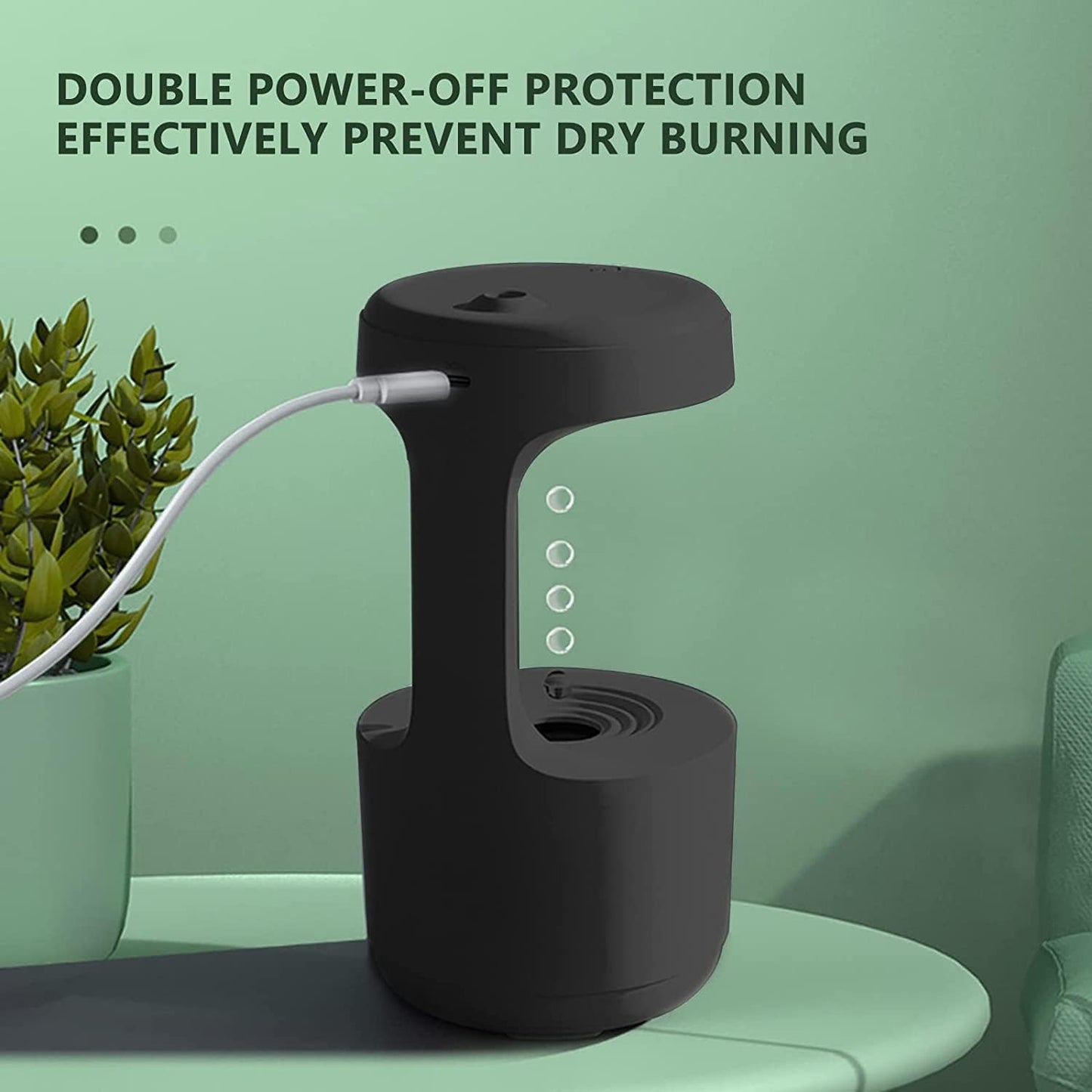 Anti-Gravity Humidifier With Clock
