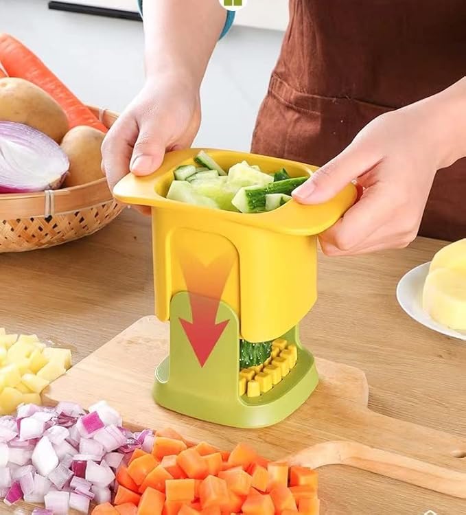 Multi-function food chopper hand pressed potato chip onion slicer kitchen vegetable cutter