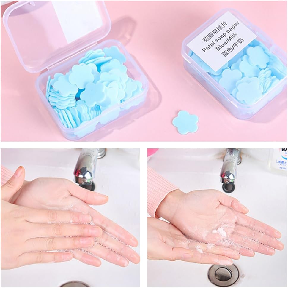 Cute Mini Petal Piece Paper Soap For Hand Washing Pack of 2