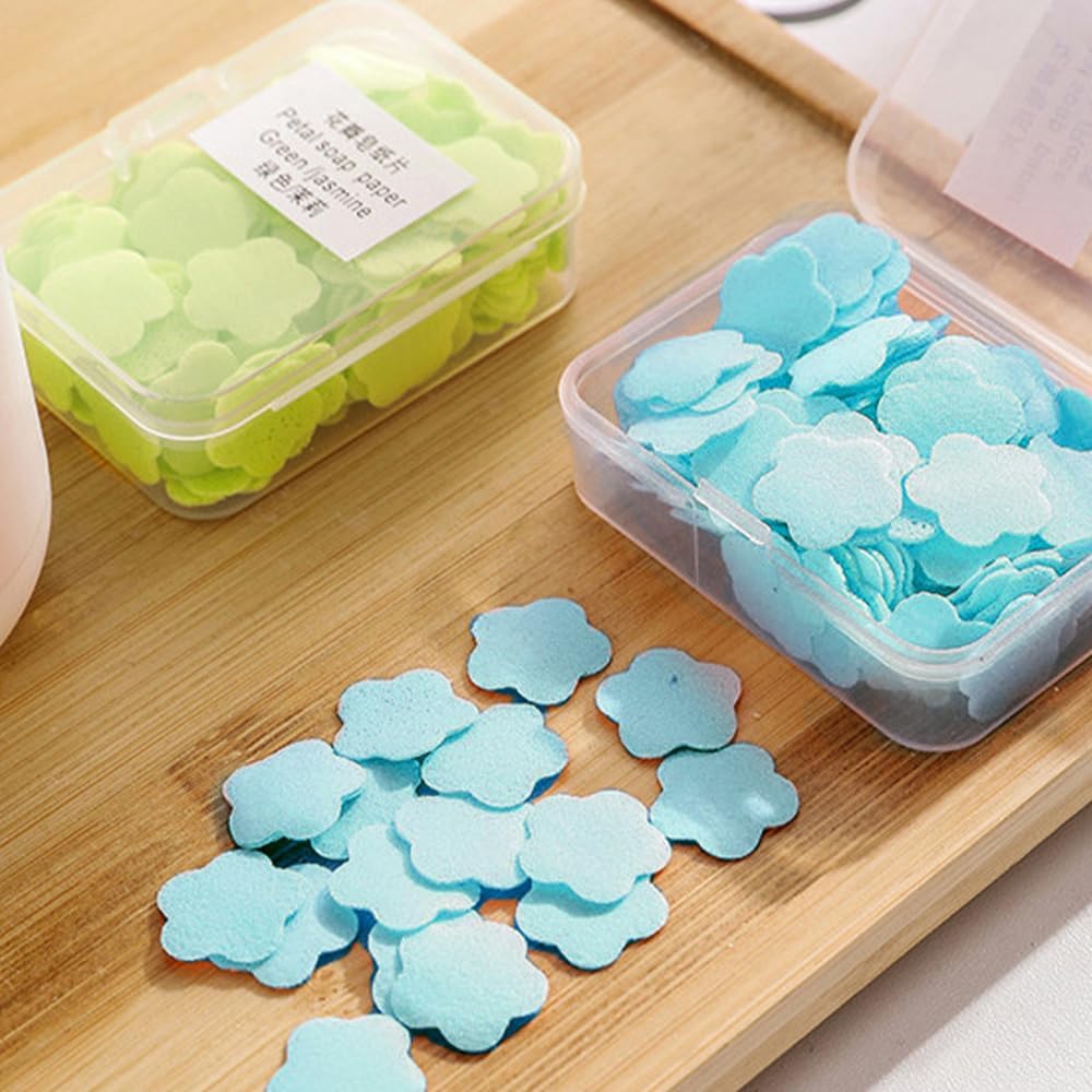 Cute Mini Petal Piece Paper Soap For Hand Washing Pack of 2