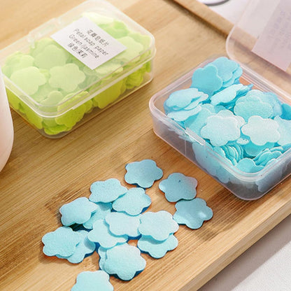 Cute Mini Petal Piece Paper Soap For Hand Washing Pack of 2