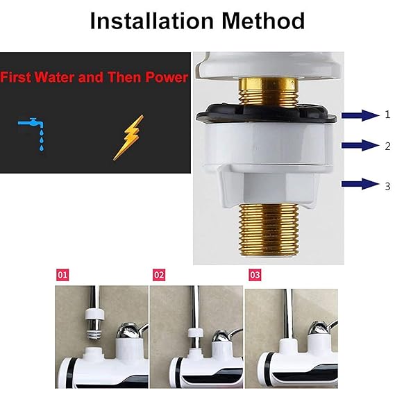 Instant Electric Water Heater Tap 3-5 Seconds Fast Heating