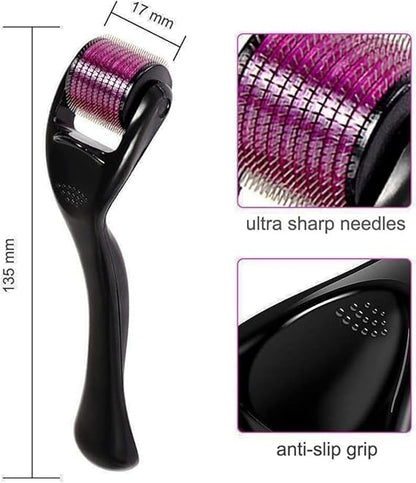 Generic - Titanium Microneedle Derma Roller Black/Pink