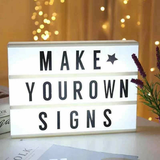 Cinematic LED Letters Light Box Large Size