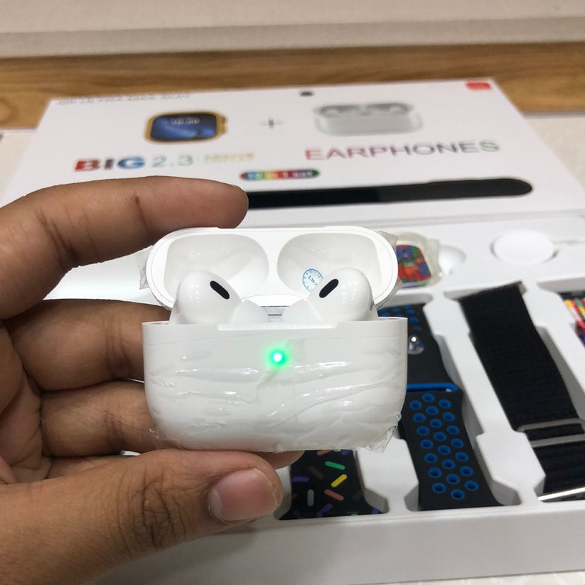 i20 Ultra Max Suit 10 in 1 set Smart Watch + Air pods Pro
