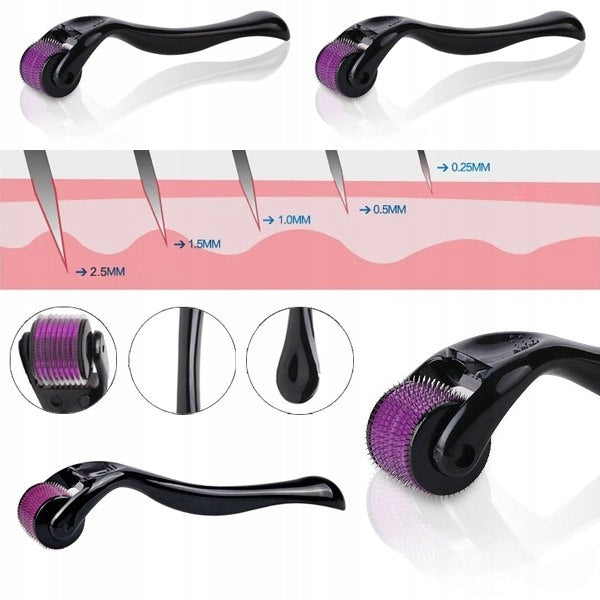 Generic - Titanium Microneedle Derma Roller Black/Pink