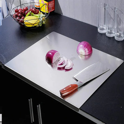 Multi-Purpose Stainless Steel Cutting & Chopping Board – Hygienic, Heavy-Duty Strong, Sleek, Sanitary