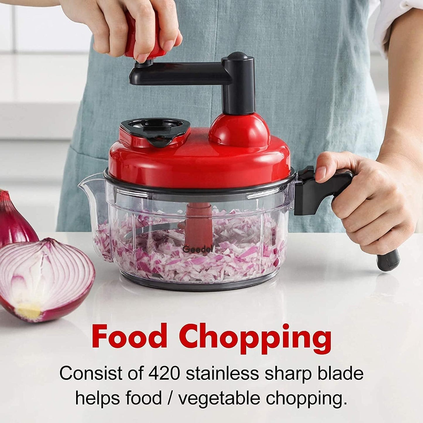 Multi-Function Hand Food Chopper 10 Functions, Vegetable, Meat Grinder Machine FREE Peeler