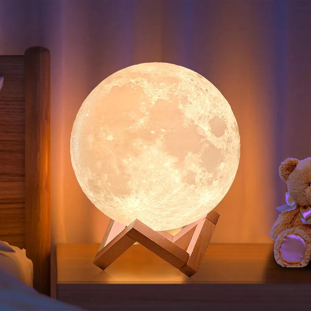 Rechargeable Color Changing Moon Lamp