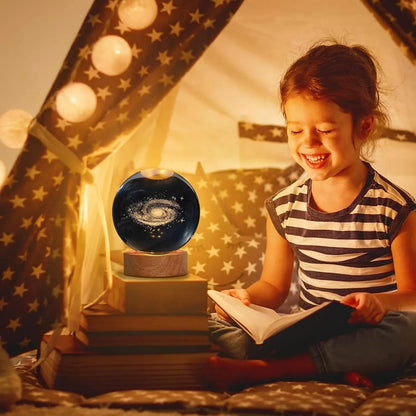 Glowing Planet 3D Crystal Ball Lamp