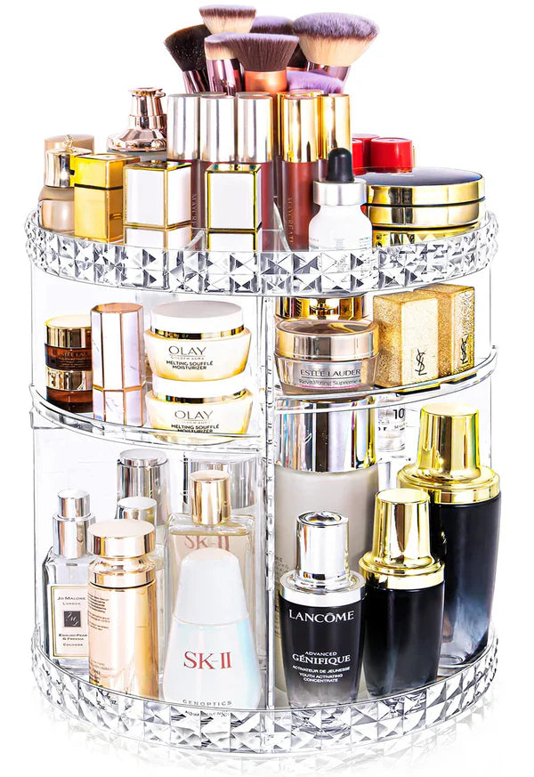 Diamond makeup organizer
