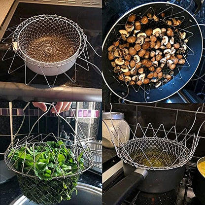 Chef Basket Solid Steel 12 in 1 Net Basket