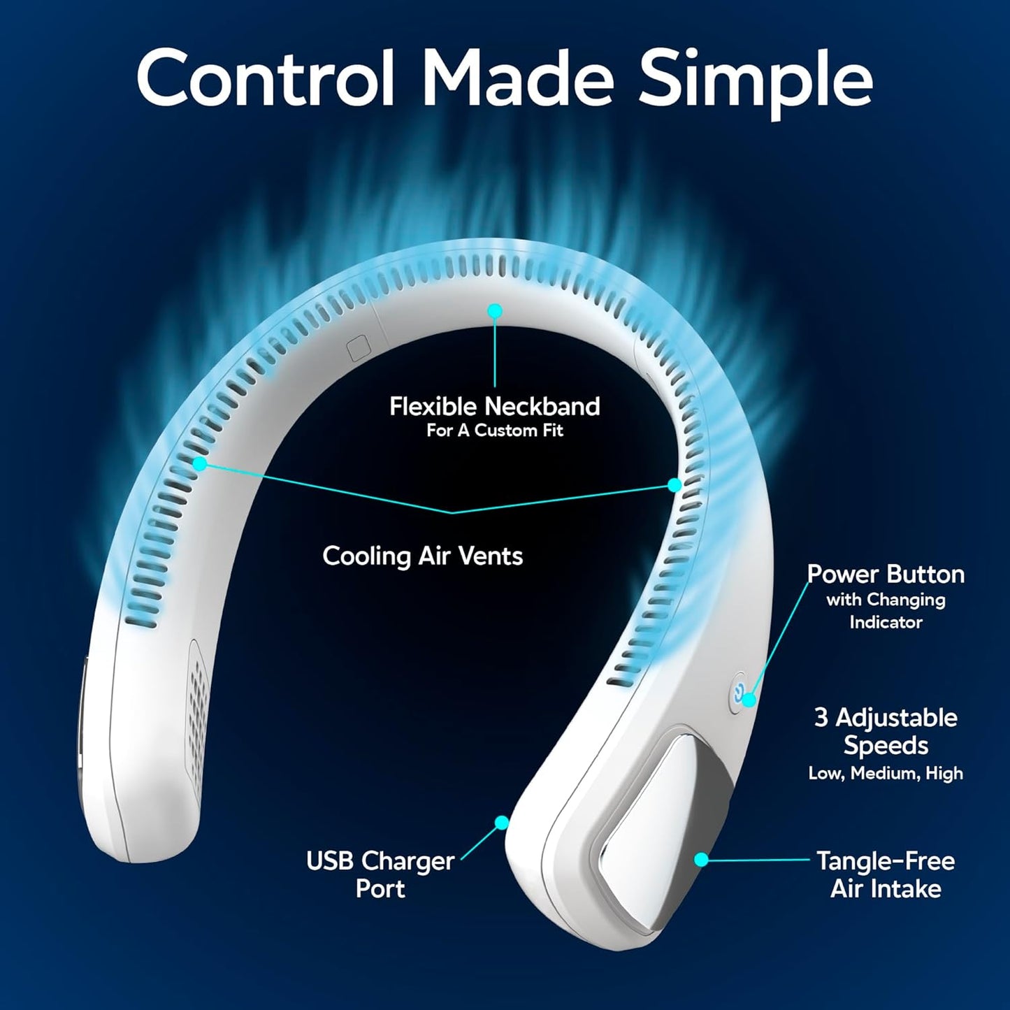 Arctic Air Freedom – Portable Hands-Free Neck Fan Cooler