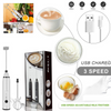 USB Rechargeable 3 in 1 Coffee Frother & Egg Beater Perfect for Lattes, Shakes, & More