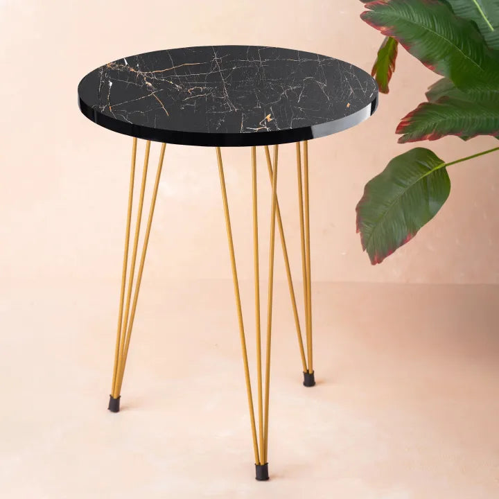 Round Wood Stacking Coffee Side Accent Table with Metal Legs Hot Selling 2026