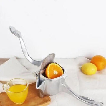 Silver Metal Manual Fruit Press Heavy Duty Single Press Juice Squeezer Large Size