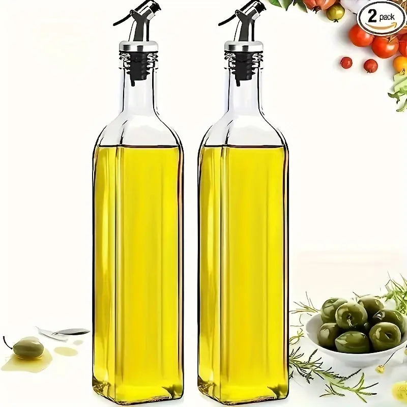 Oil Dispenser Glass Bottle 2 PCS - 500 ML