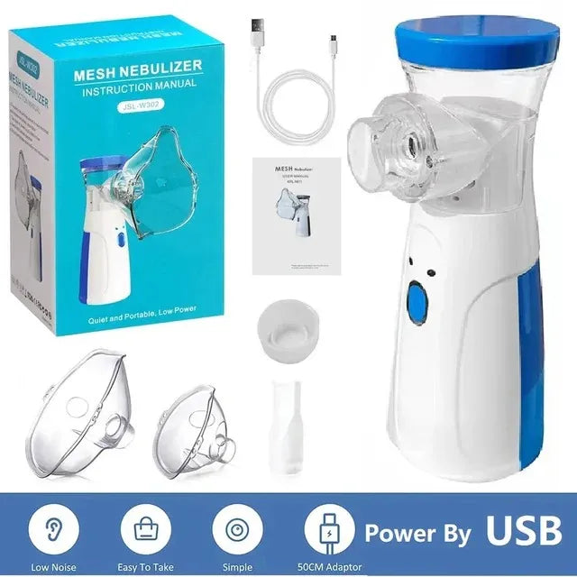 Portable Nebulizer Machine with Mask for Kids & Adults  – Cough, Cold & Breathing Relief