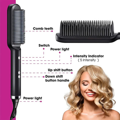 Professional 909b Electric Hair Straightener Brush