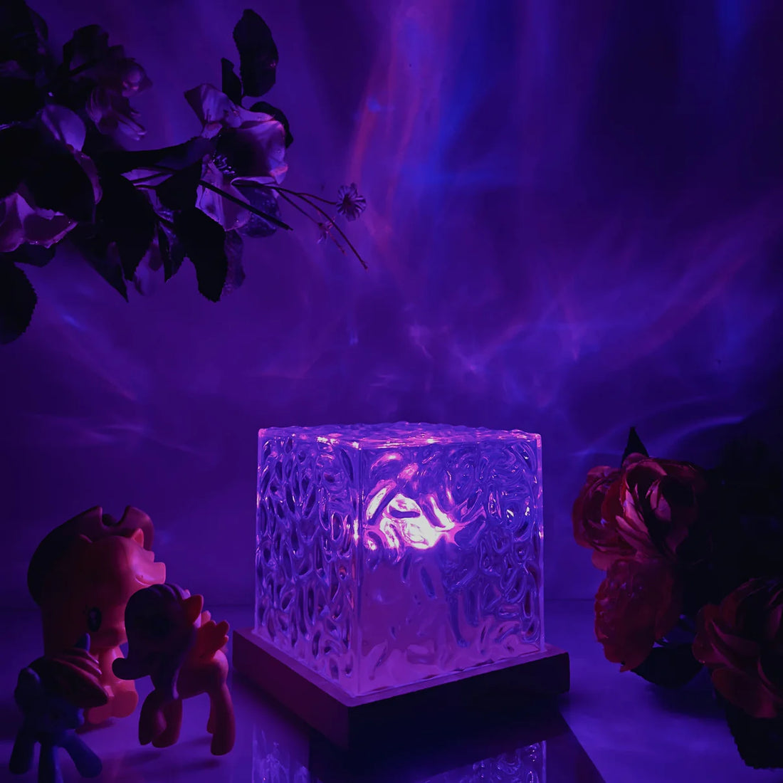Northern Lights Ocean Wave Projector Light, 16 Colors RGB with Remote Control Rotating Flame Water Lamp