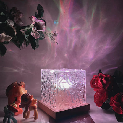 Northern Lights Ocean Wave Projector Light, 16 Colors RGB with Remote Control Rotating Flame Water Lamp