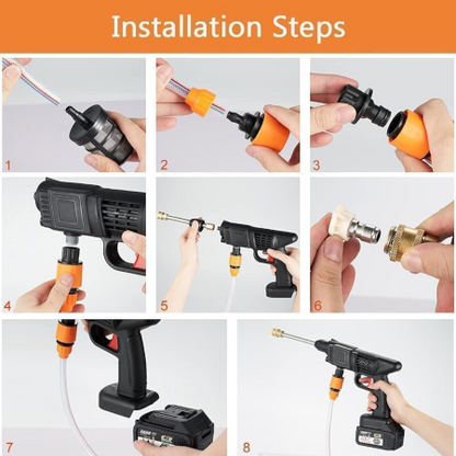 Rechargeable Portable High Pressure Spray Washer Gun 48V Lithium Battery