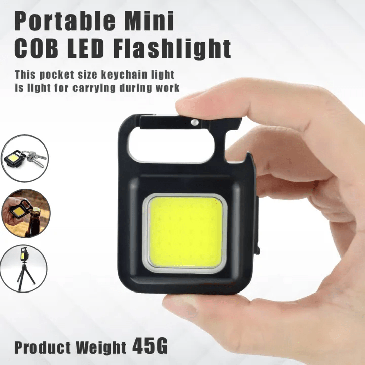 COB Rechargeable Keychain Light 3 Modes