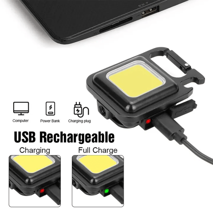 COB Rechargeable Keychain Light 3 Modes