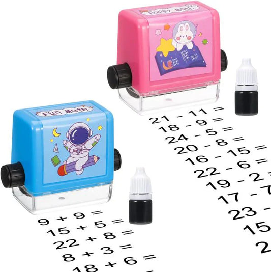 Pack Of 2 Teaching Stamp Fill In The Blank Roller Reusable Math Roller Stamp Design Digital Stamp Within 100 Math Practice