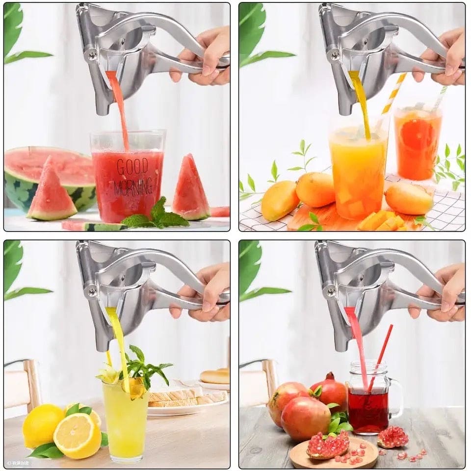 Silver Metal Manual Fruit Press Heavy Duty Single Press Juice Squeezer Large Size