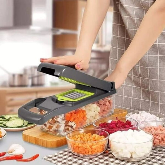 Multifunctional 15 in 1 Vegetable Slicer Cutter Shredders Slicer With Basket