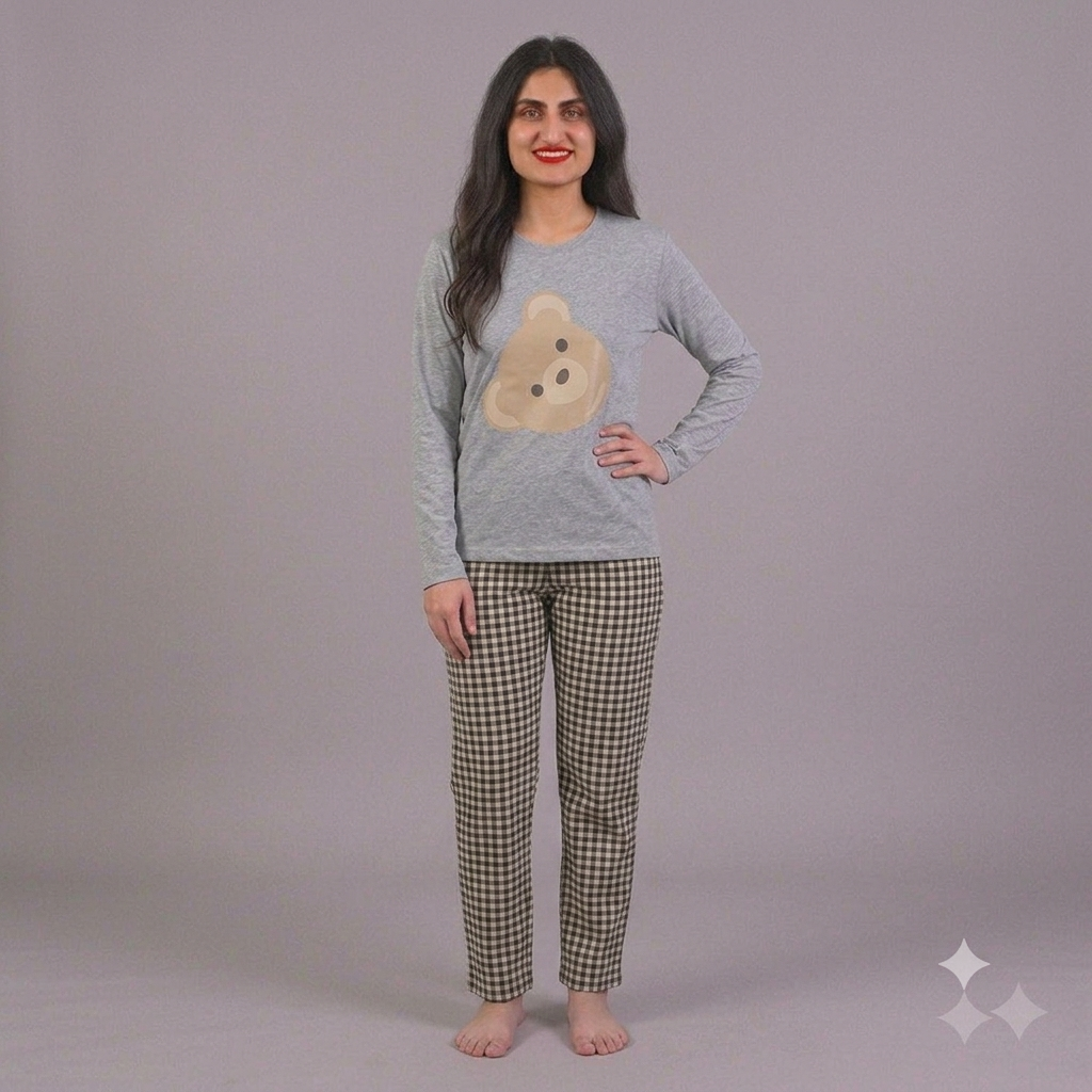 Bear Print Pajama Set