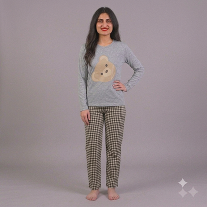 Bear Print Pajama Set