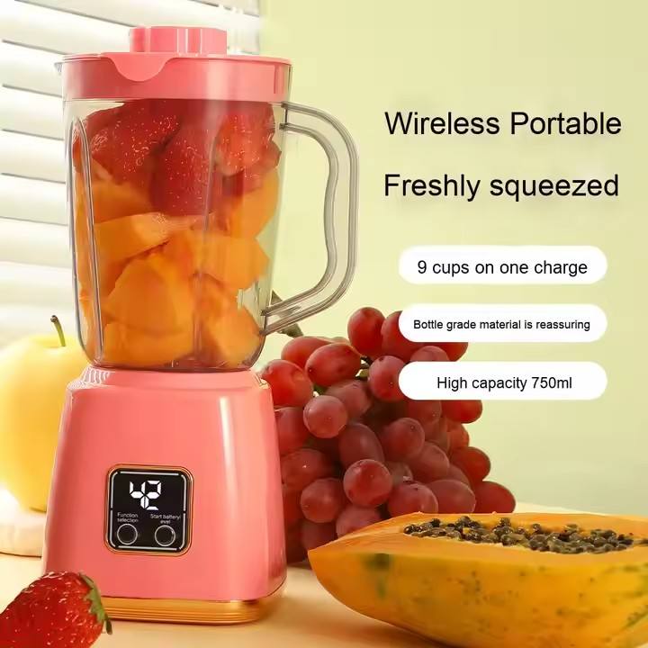 HP-158 Portable USB Rechargeable Juicer Machine with Cup New Arrival 2026 - 750 ML