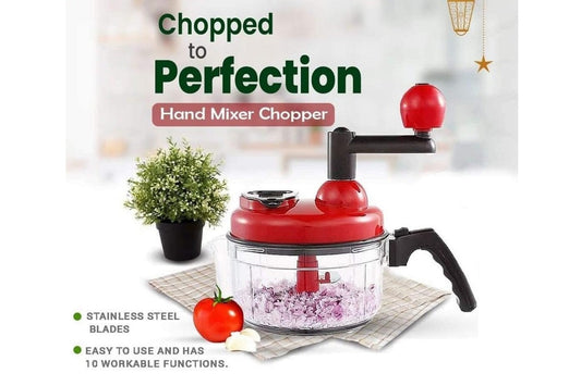 Multi-Function Hand Food Chopper 10 Functions, Vegetable, Meat Grinder Machine FREE Peeler