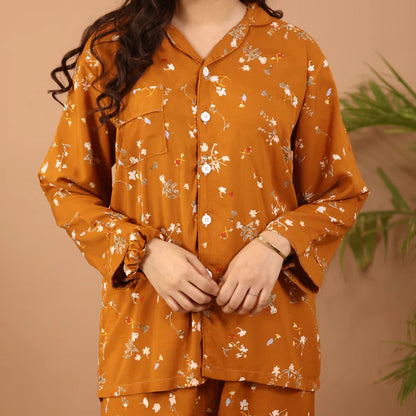 Tangerine Flora Summer Linen PJS