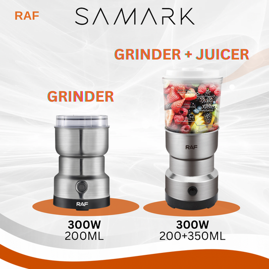 RAF Electric Grinder 300 Watt Stainless Steel 4 Blades & 2 Sizes