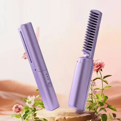 Hair Straightener Rechargeable Cordless Travel Comb - 2025 Latest Hairdressing Comb