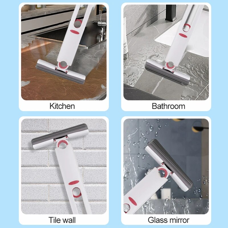 Mini Portable Mop, Glass Kitchen Car Cleaning Tool
