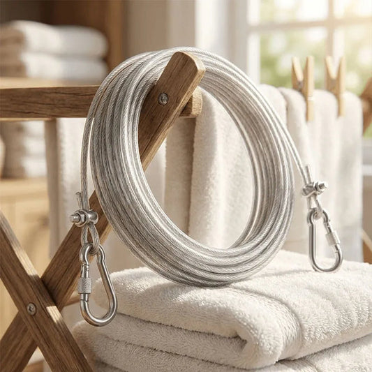 Heavy Duty Stainless Steel Clothesline PVC Coated Rustproof Drying Wire
