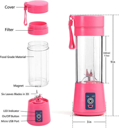 Portable Rechargeable 6 Blades Juicer Blender Machine