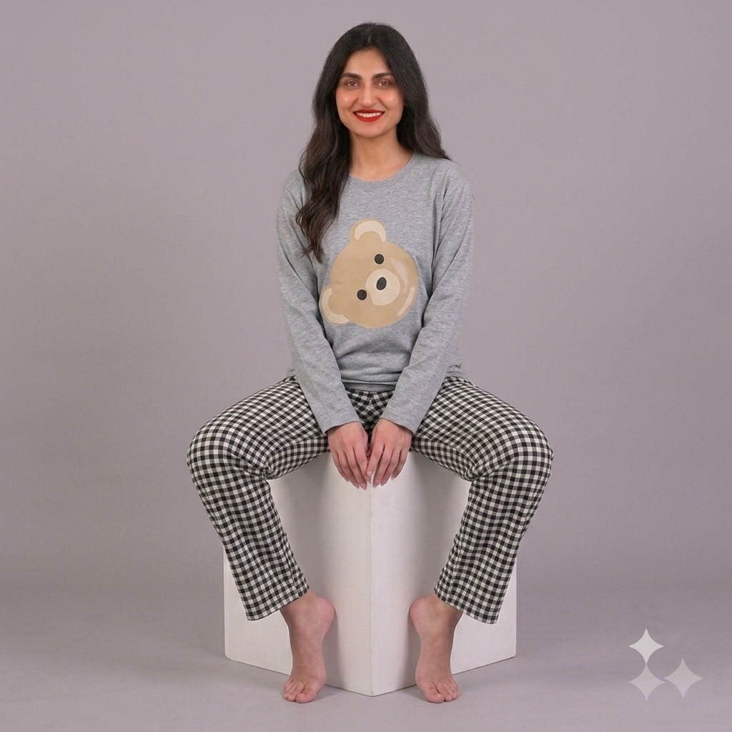 Bear Print Pajama Set