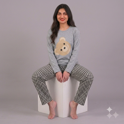 Bear Print Pajama Set