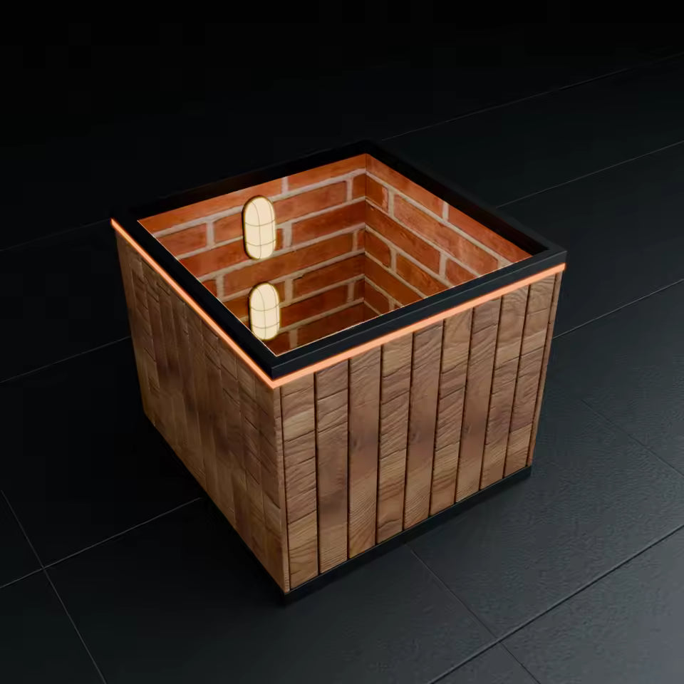 Infinity Mirror Effect Modern 3D Wood Table New Arrival Hot Selling 2026