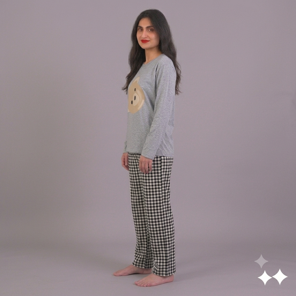 Bear Print Pajama Set